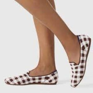 Rothy's Marta Ferri Merino Wool Loafer Chestnut Check Limited Edition